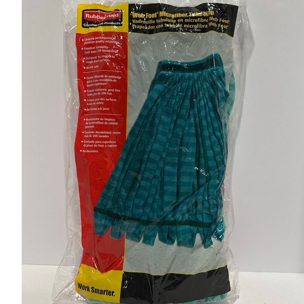 NIP Rubbermaid Tube Mop head WebFoot Microfiber Medium Commercial